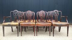 12 19th century antique dining chairs 37h 20w 18½hs 19d single 38h 23½w 18½hs 19½d carver _2.JPG